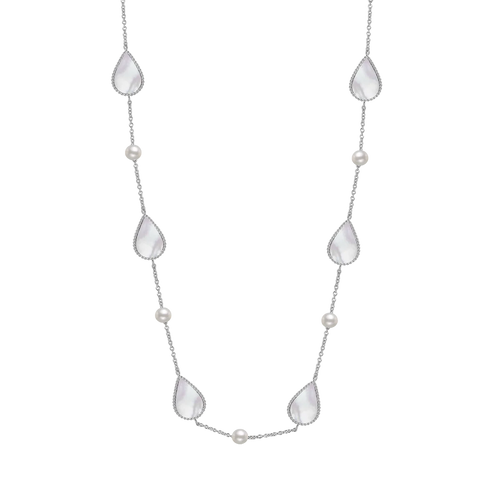 Drop / Necklace Pearl Silver