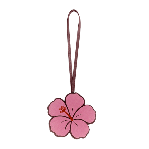 Leather Charm / Hibiscus