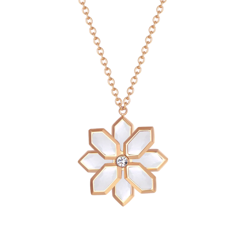 Lotus / Necklace Pearl Rose Gold