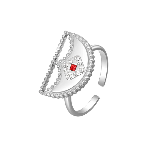 شناف / خاتم باللون الفضي