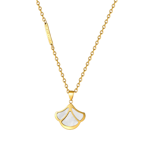 Tulip / Necklace Pearl Gold