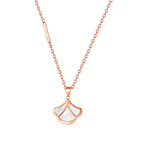 Tulip / Necklace Pearl Rose Gold