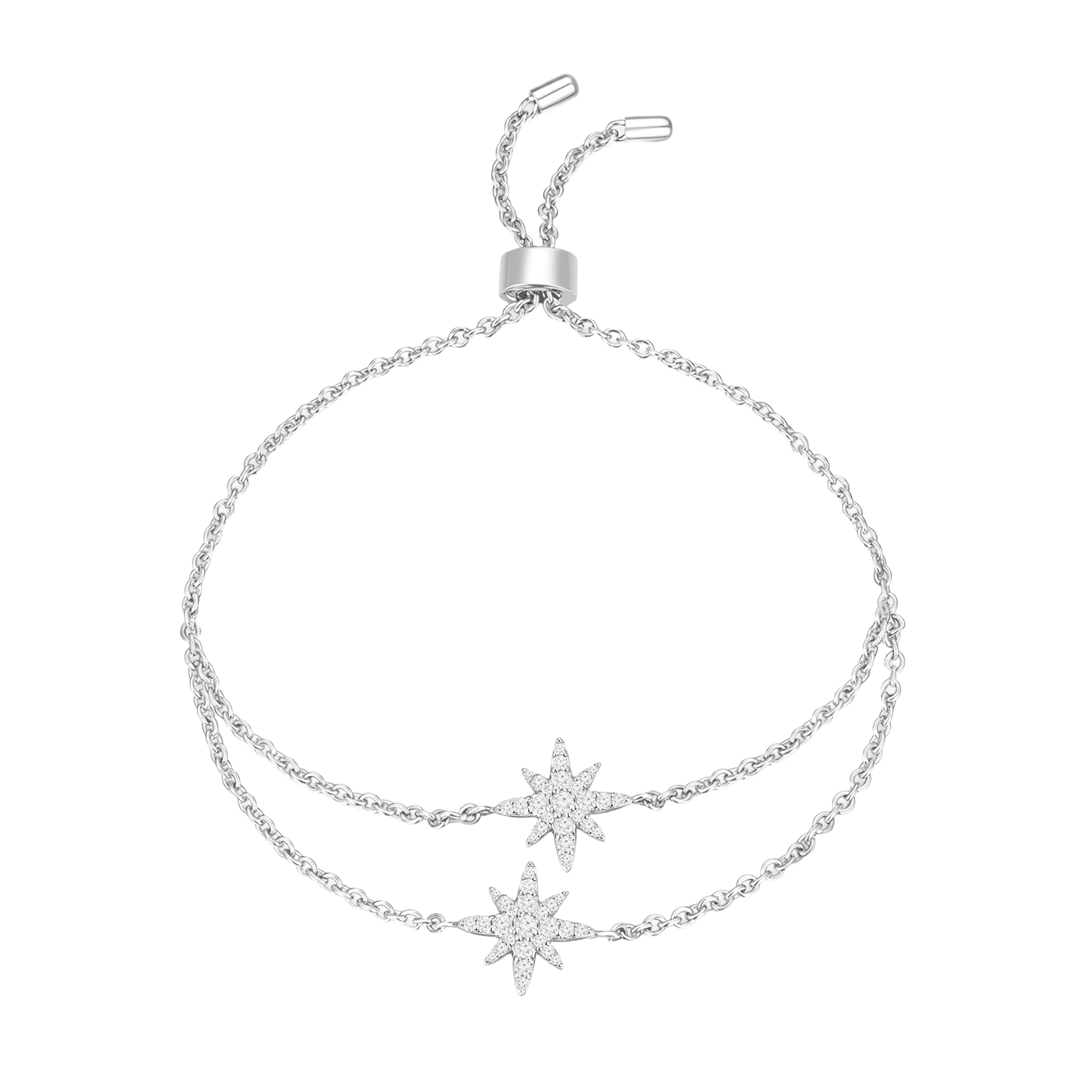 Moonstar / Double Bracelet Silver