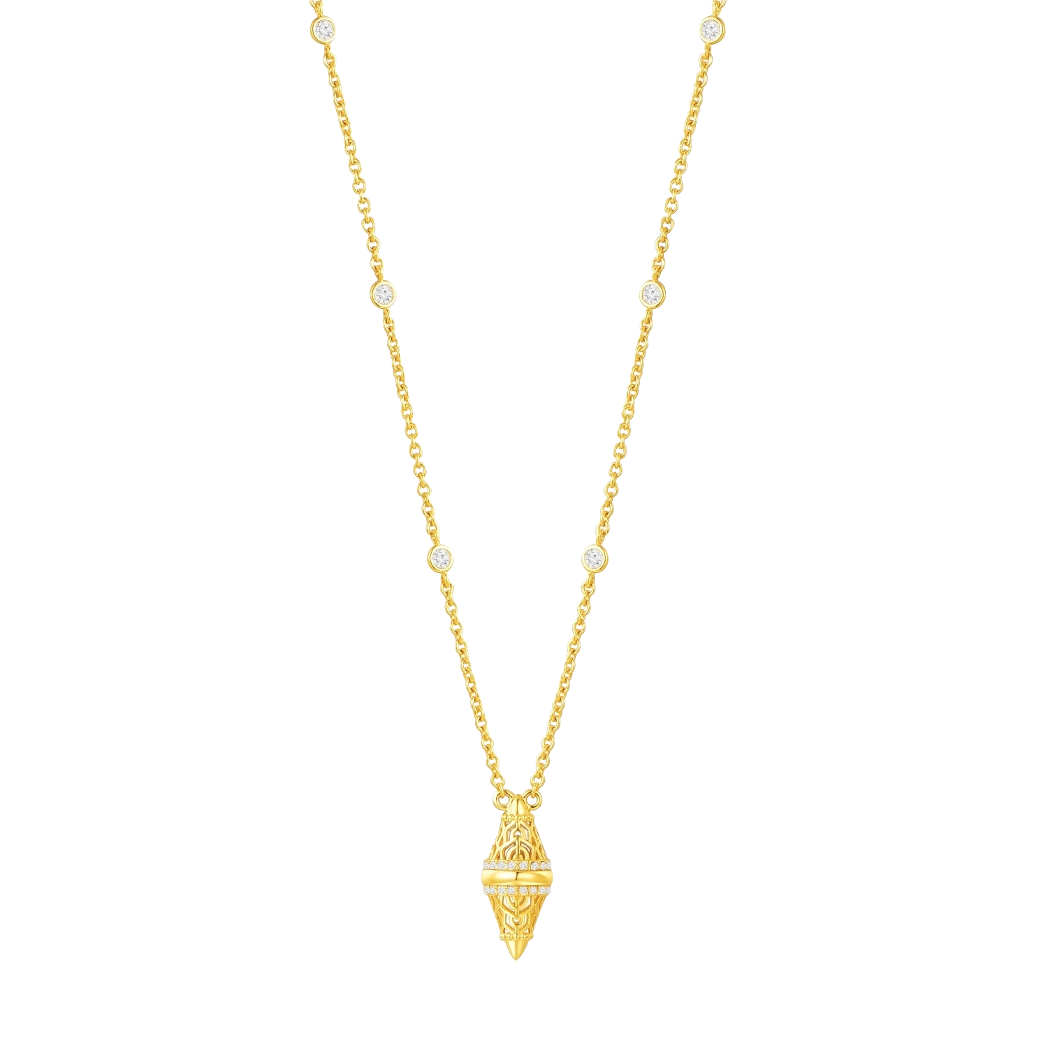 Lantern / Simple Necklace Gold