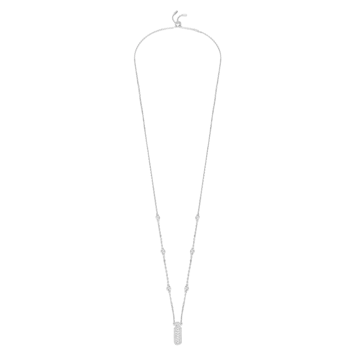 قلادة فاين بتصميم بسيط / اللون الفضي