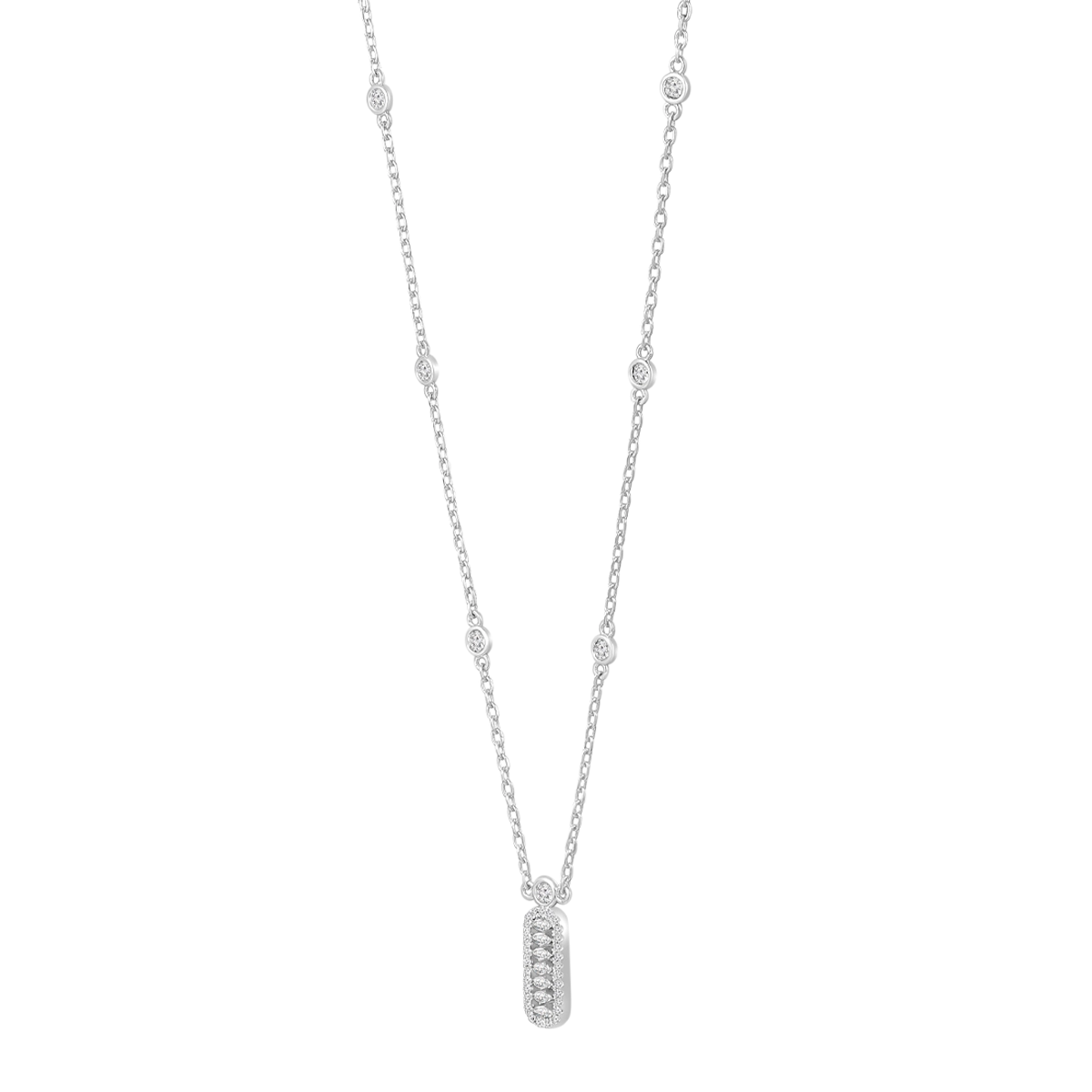 قلادة فاين بتصميم بسيط / اللون الفضي