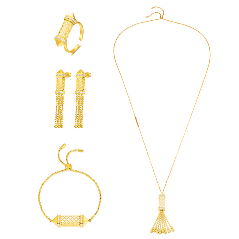 Tassel / Set Pearl Gold