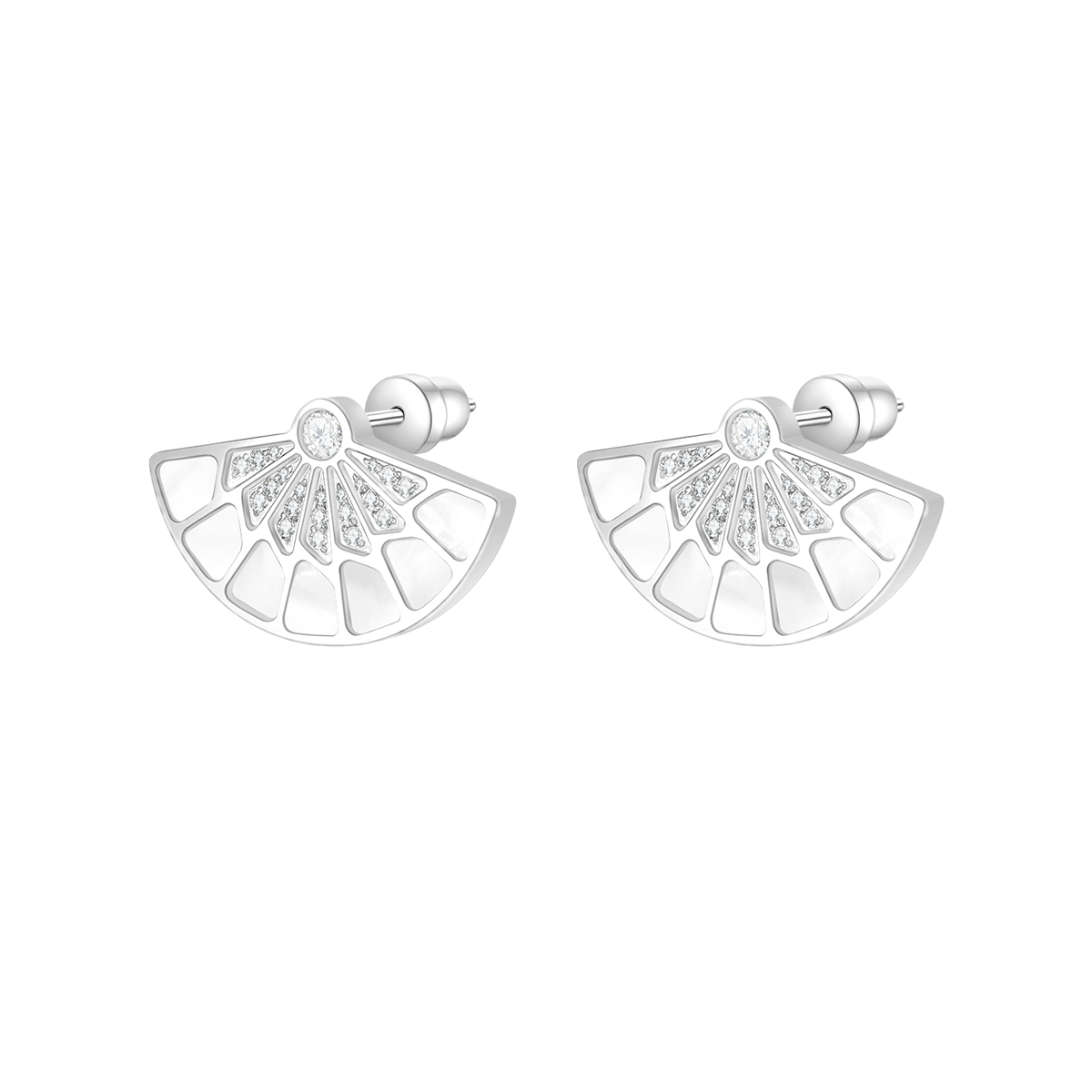 Fan / Earrings Silver