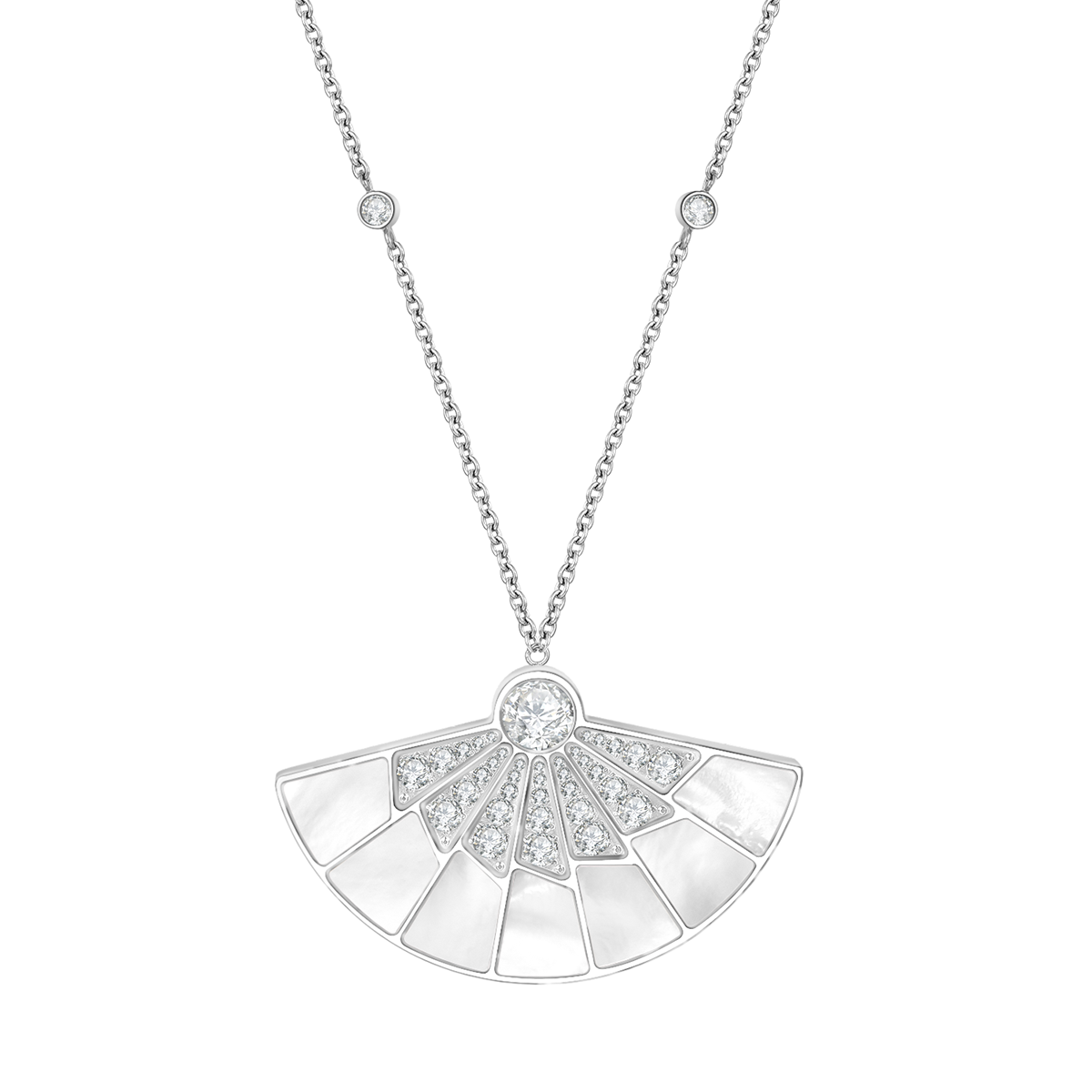 Fan / Necklace Silver