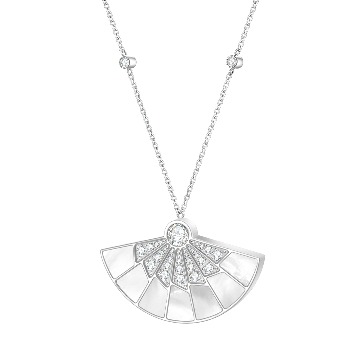 Fan / Necklace Silver