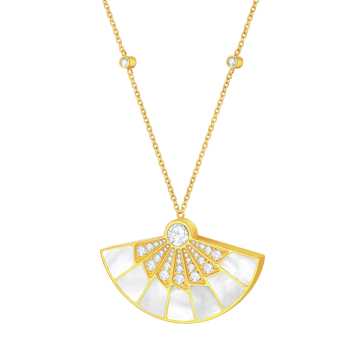 Fan / Necklace Gold