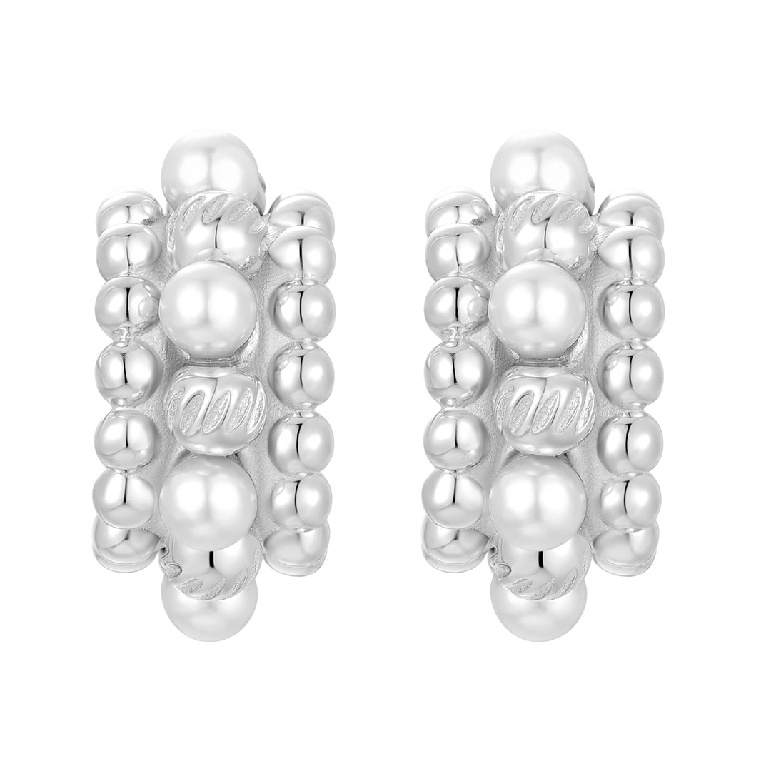 Sadaf / Earrings Pearl Silver