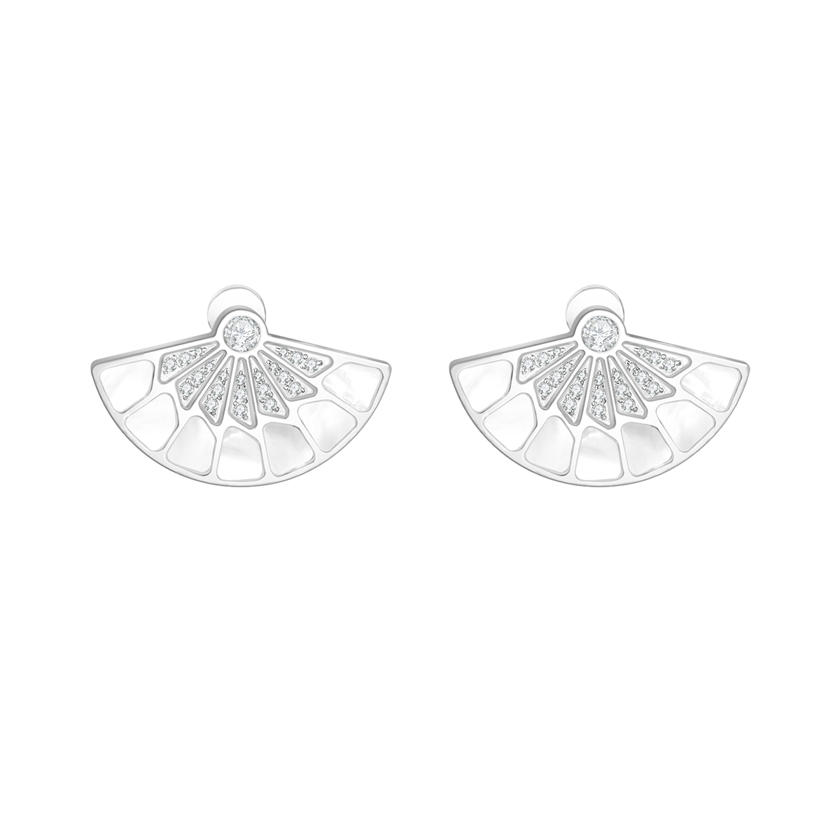 Fan / Earrings Silver