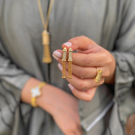 Tassel / Earrings Pearl Gold