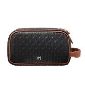 باوتش السفر أسود مع تان / فضي