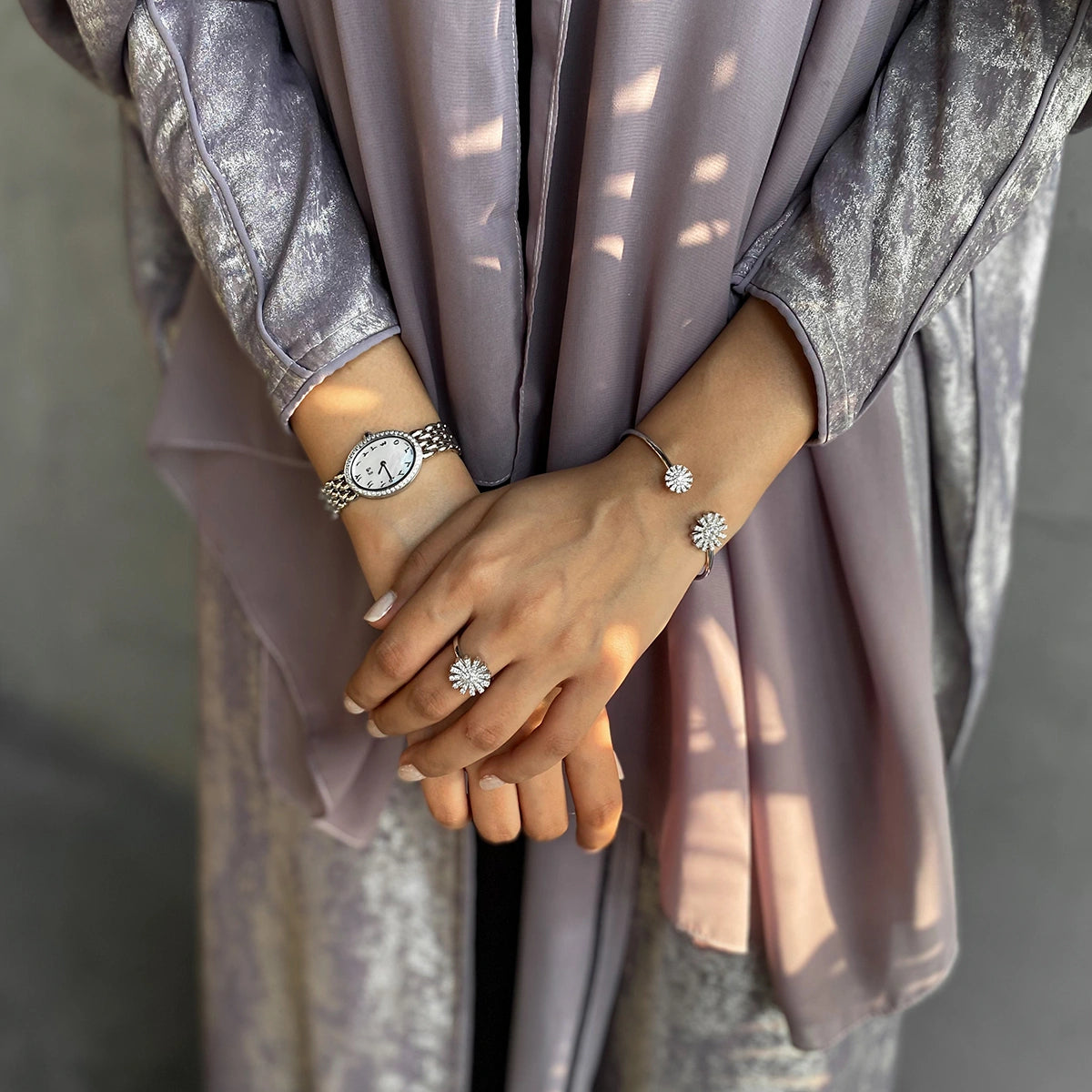 Charming Sunflower / Bangle Silver