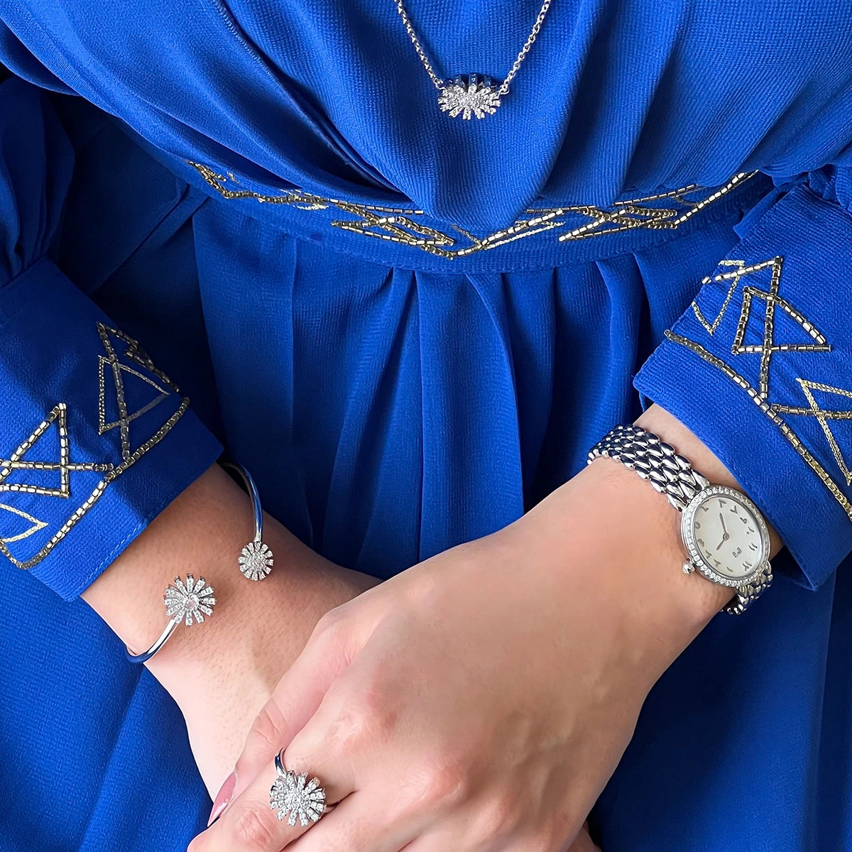 Charming Sunflower / Necklace Silver