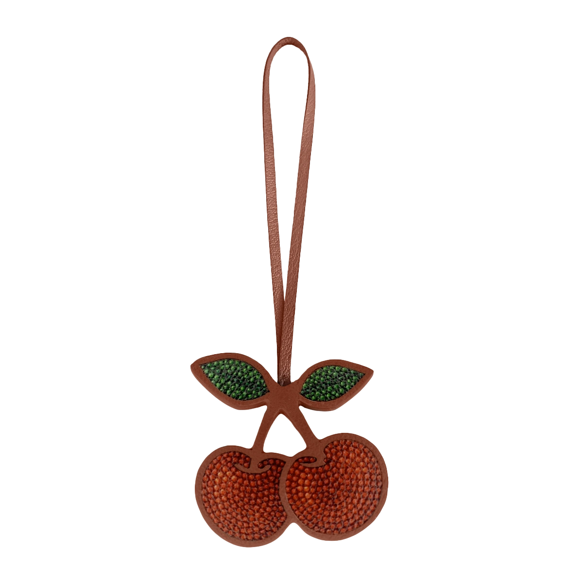 Leather Charm / Cherry