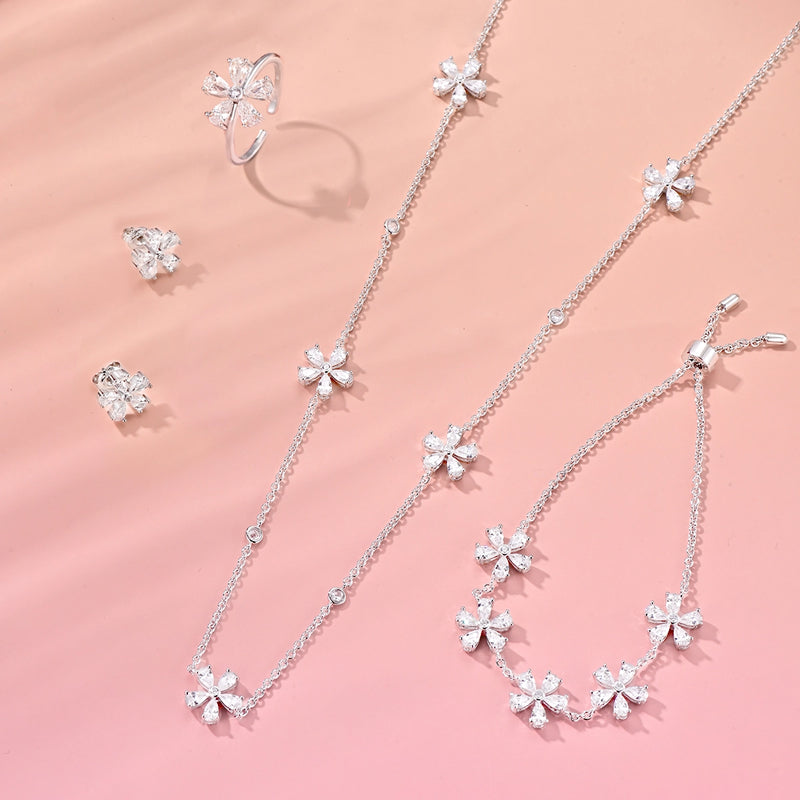 Daisy Flower / Multi Motif Set Silver