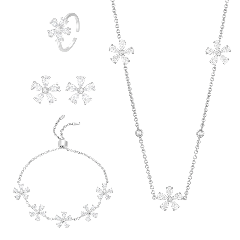 Daisy Flower / Multi Motif Set Silver