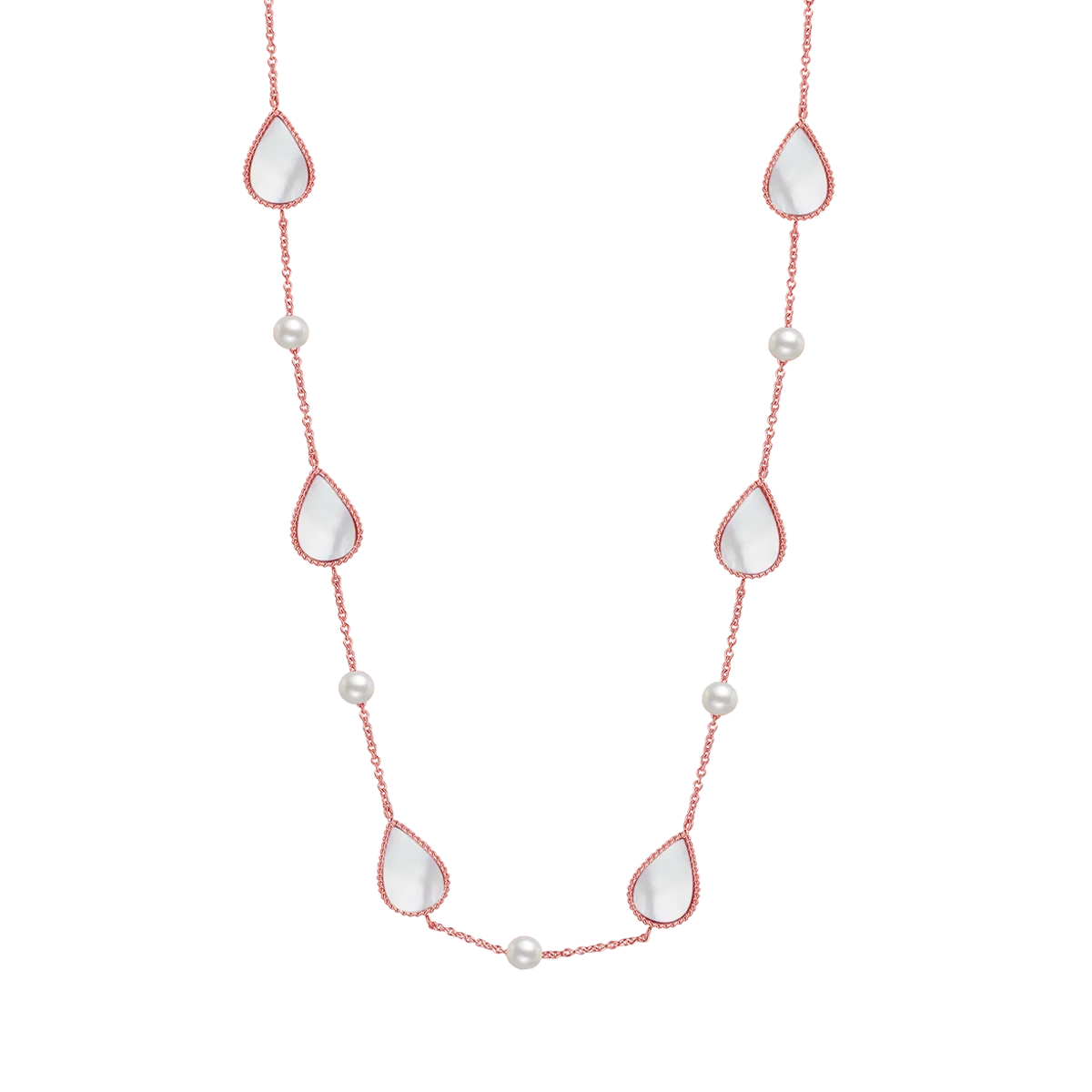 Drop / Necklace Pearl Rose Gold