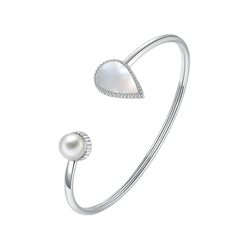 Drop / Bangle Pearl Silver