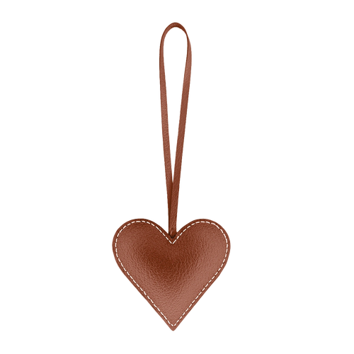 Leather Charm / Tan Heart