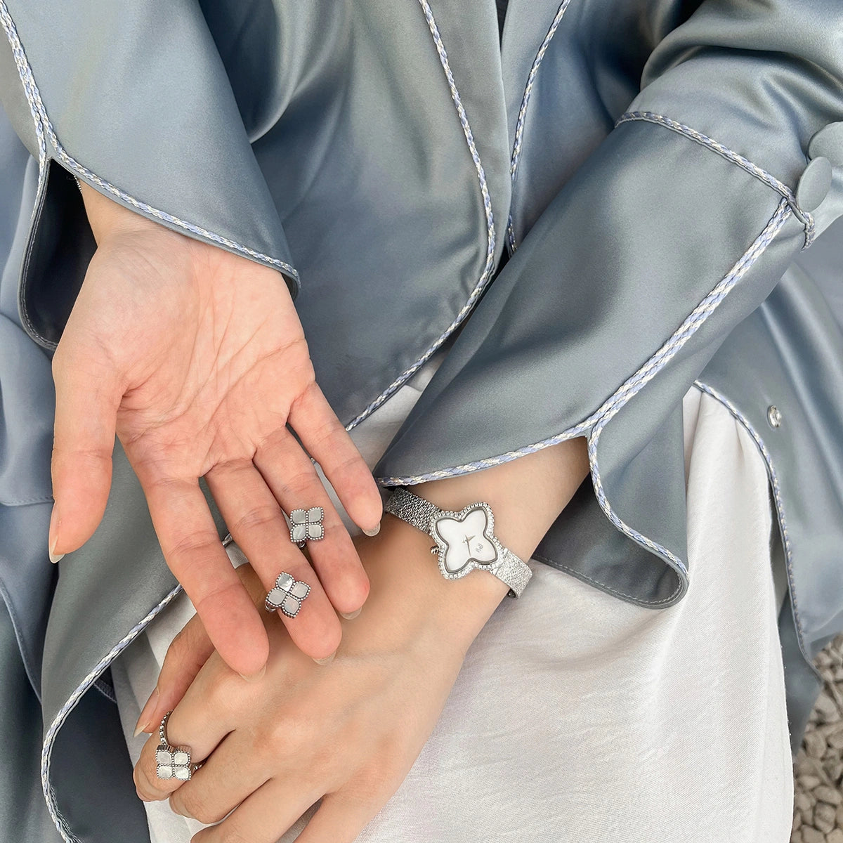 Joory / Earrings Pearl Silver