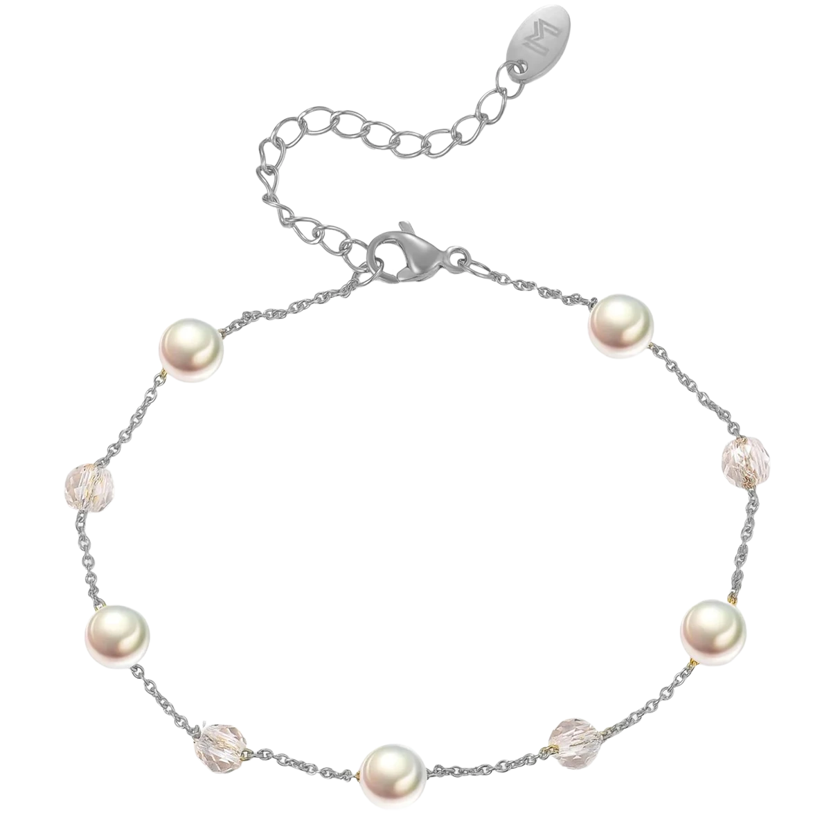 Sphere / Pearl Silver Crystal