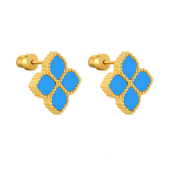 Joory / Earrings Teal Gold