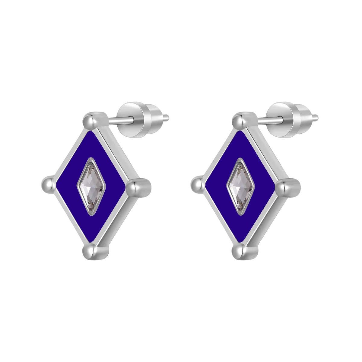 Kite / Earrings Blue Silver