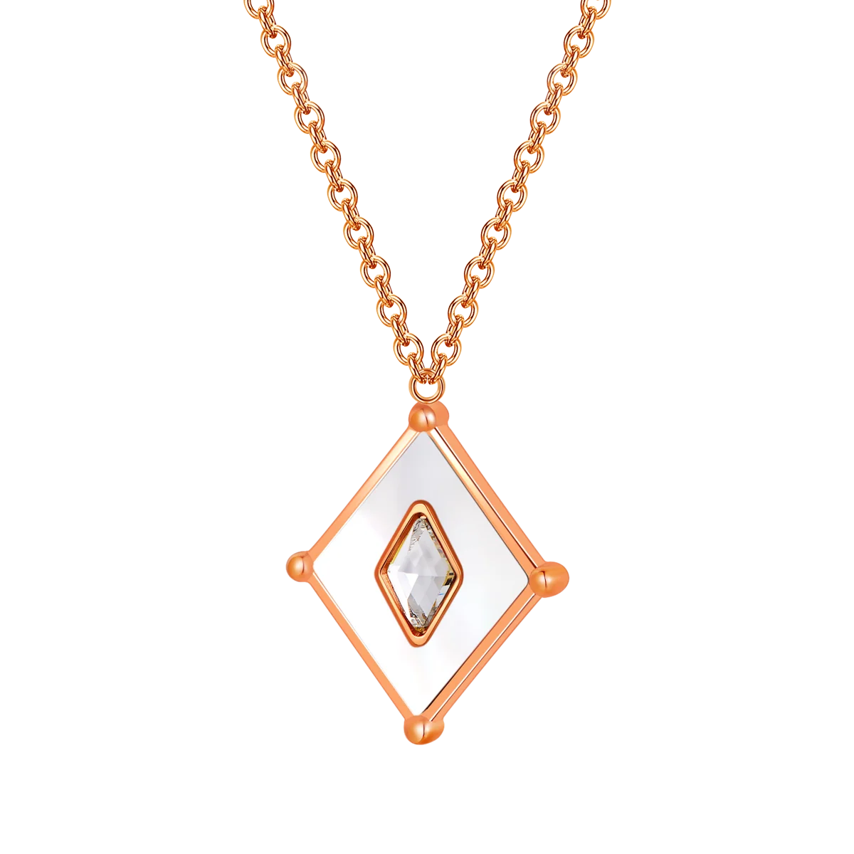 Kite / Necklace Pearl Rose Gold