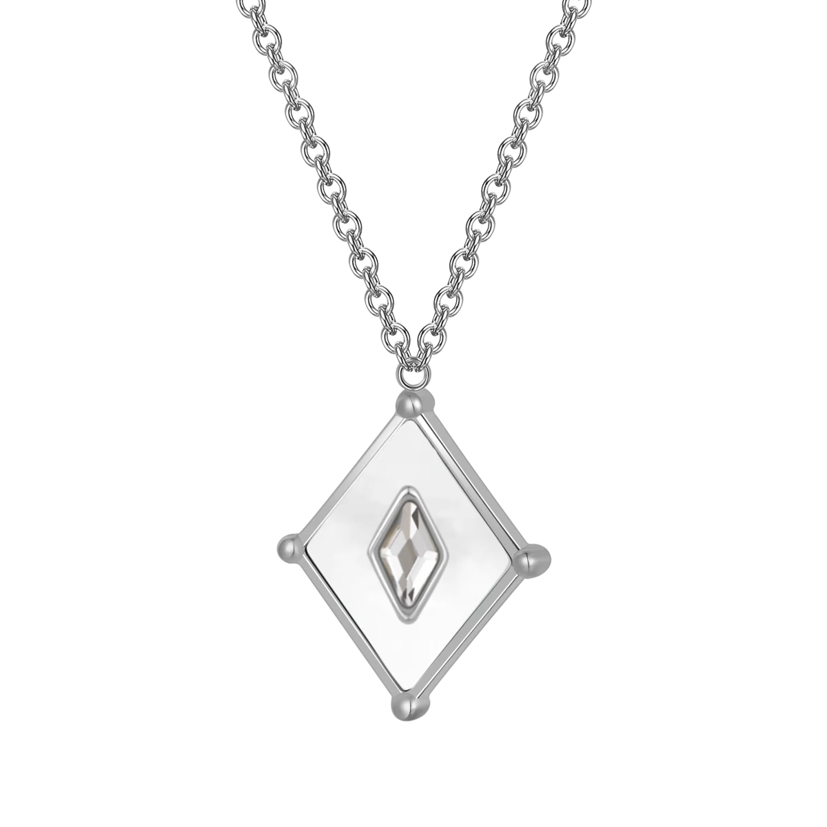 Kite / Necklace Pearl Silver