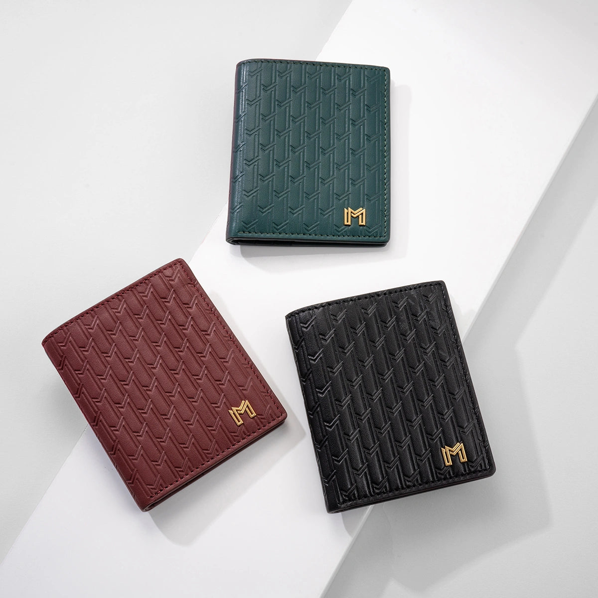 Italian Calfskin Leather Green / Gold