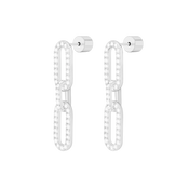 لينكس / أقراط طويلة باللون الفضي