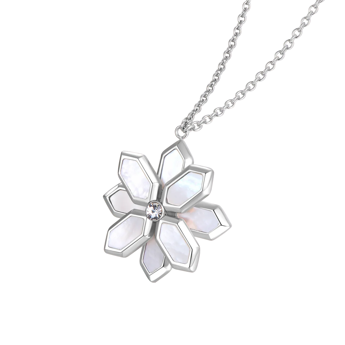Lotus / Necklace Pearl Silver