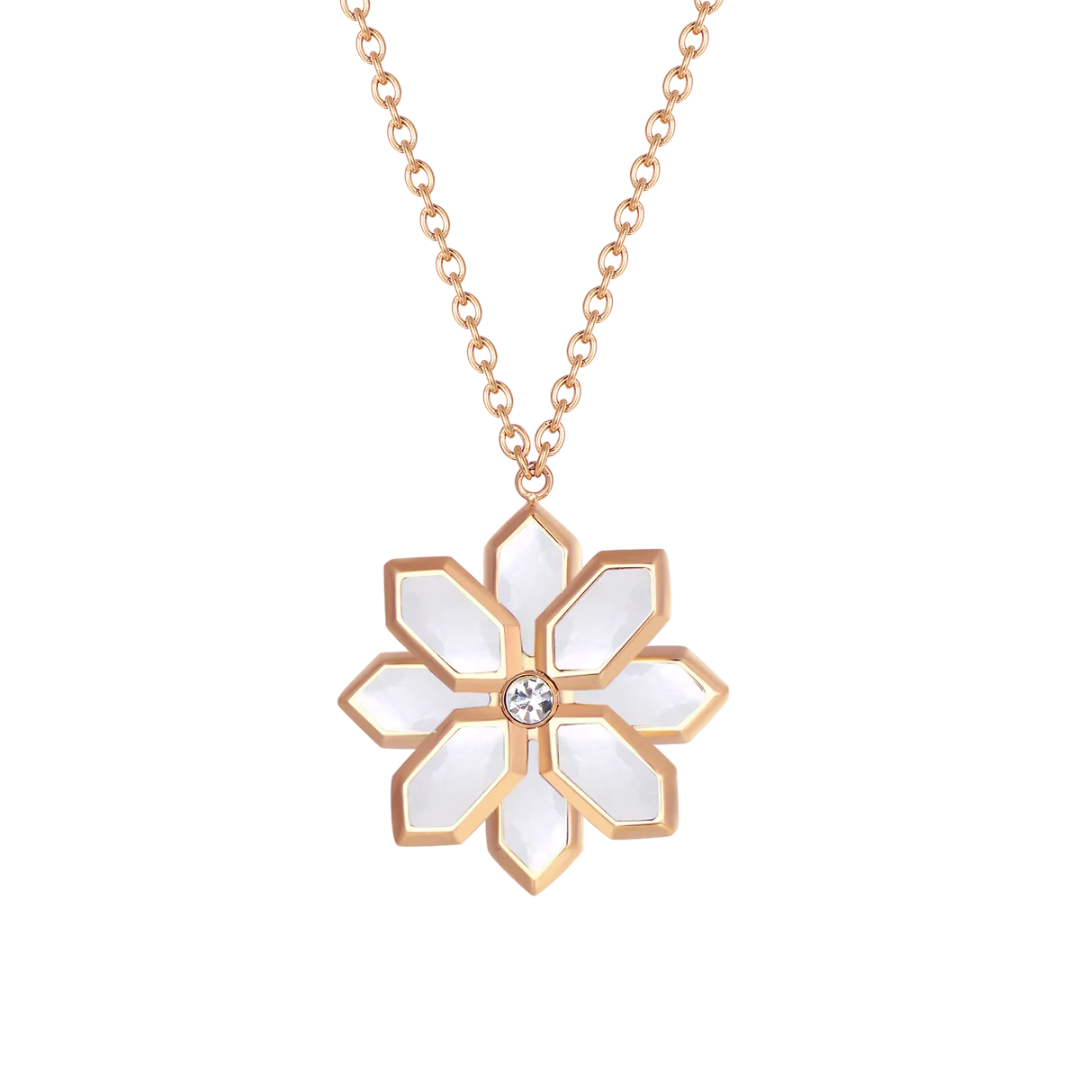 Lotus / Necklace Pearl Rose Gold