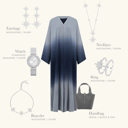 Moonstar / Multi Necklace Silver