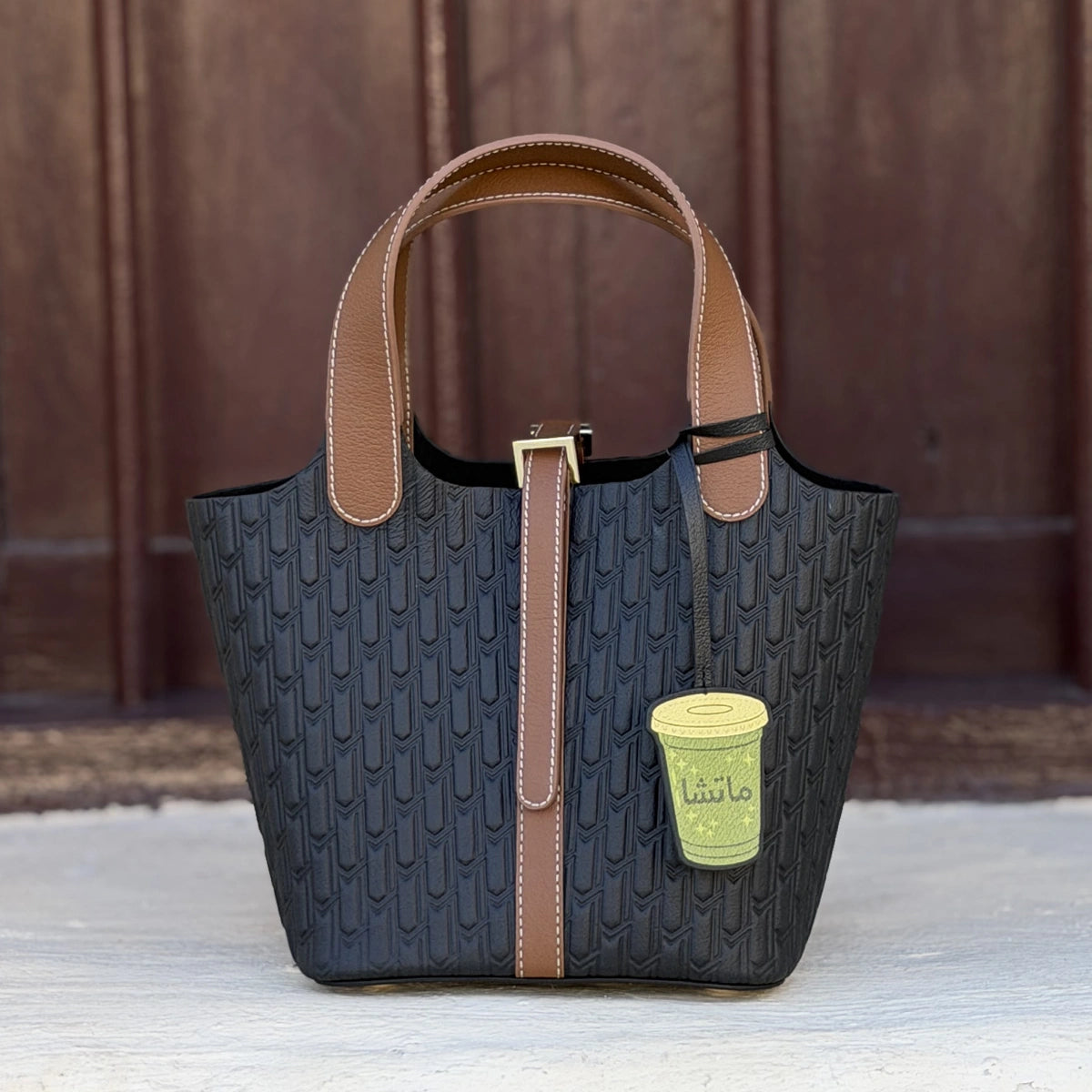 Leather Charm / Matcha