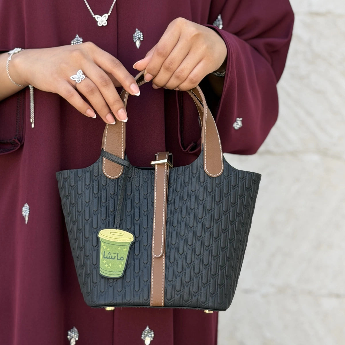 Leather Charm / Matcha