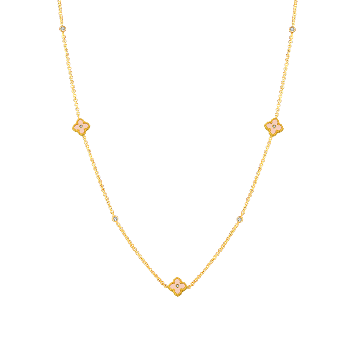 ميني جوري / عُقد وردي فاتح و ذهبي