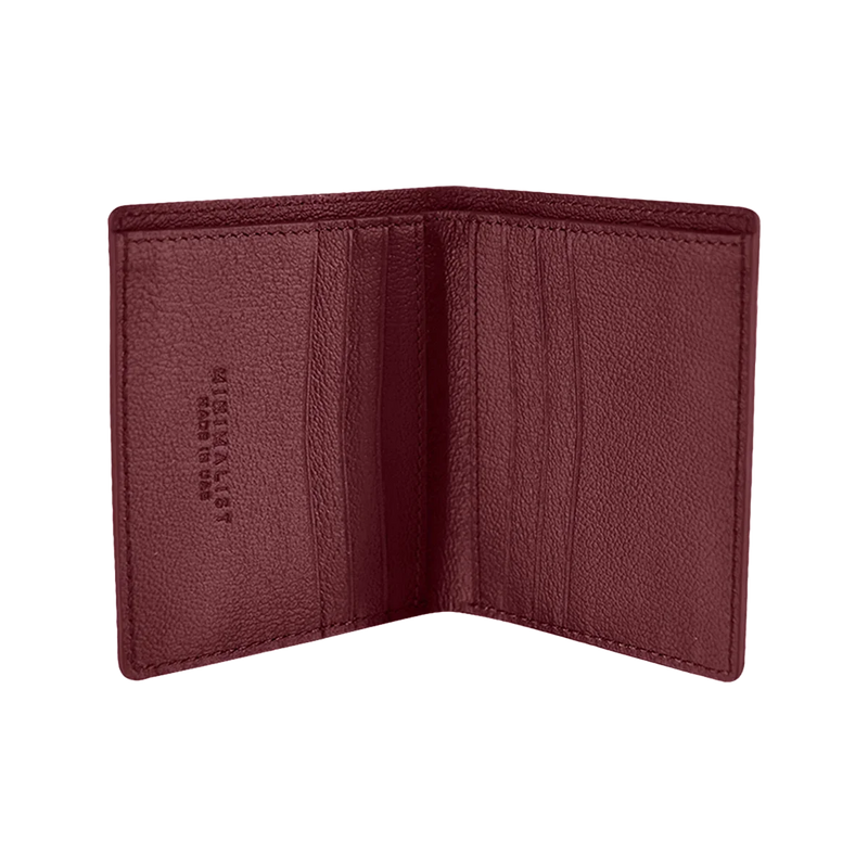 Camel Leather Burgundy / Silver