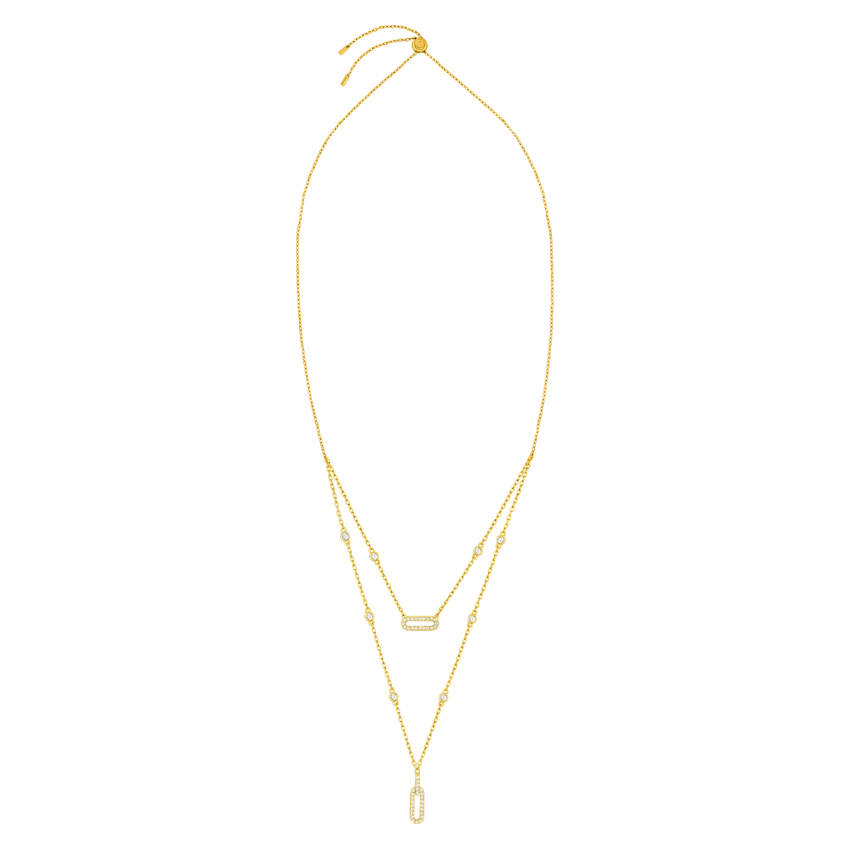Links / Double Necklace Gold