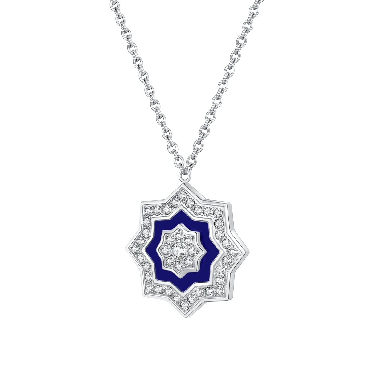 نجم / عُقد اللؤلؤ باللون الازرق الفضي