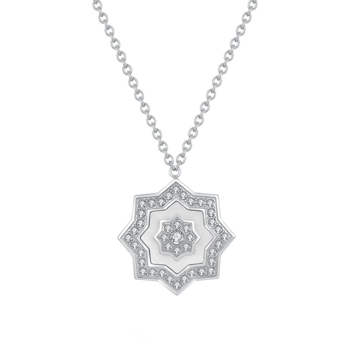 Najm / Necklace Pearl Silver