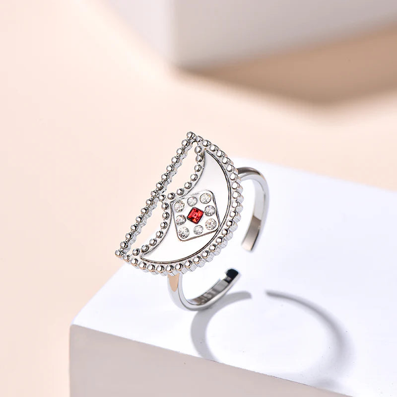 شناف / خاتم باللون الفضي