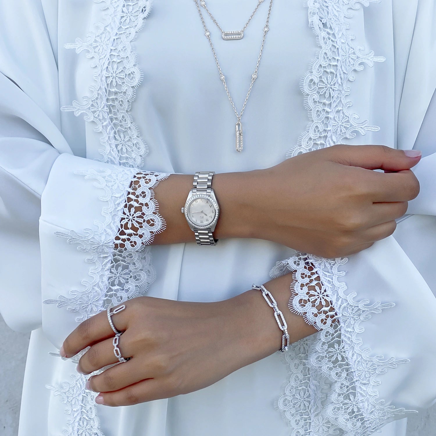 Links / Double Necklace Silver