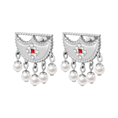Shnaf / Earrings Pearl Silver