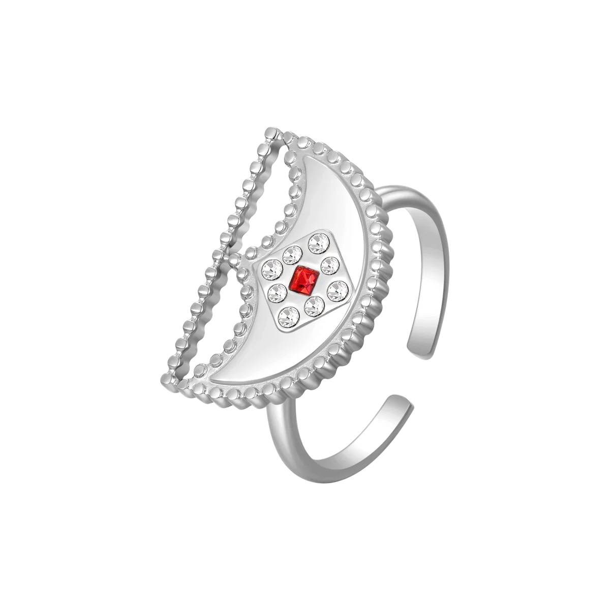 شناف / خاتم باللون الفضي