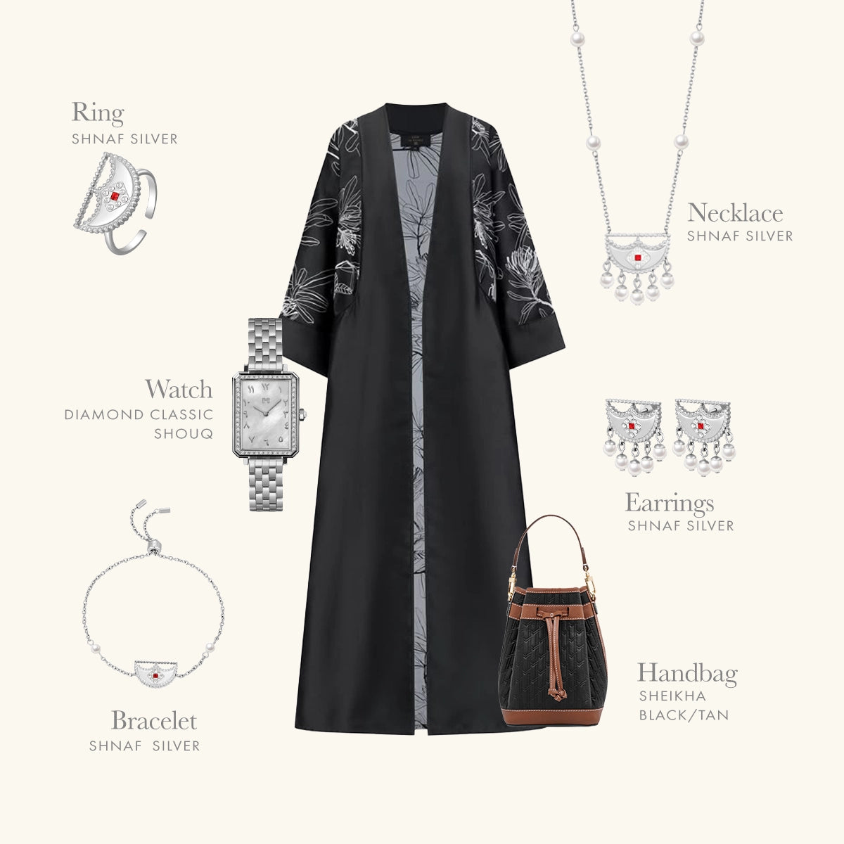 شناف / خاتم باللون الفضي